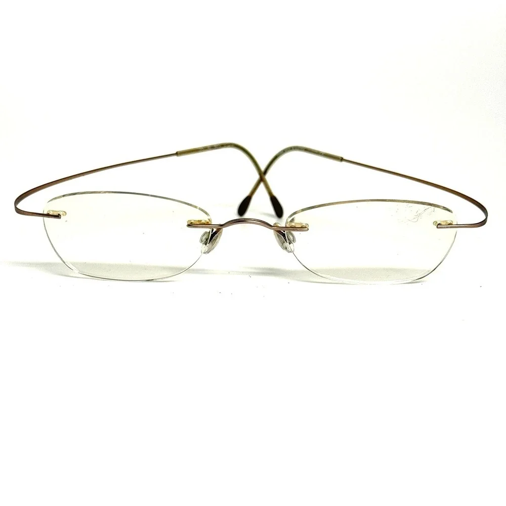 Silhouette Titan Minimal Art Rimless Eyeglasses Bronze Titanium 7395 40 6073